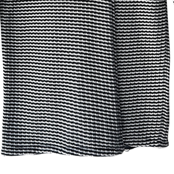 CABI | NWOT FERGIE SPLIT FRONT & BACK COWL NECK COTTON SWEATER BLACK & WHITE SM - Picture 5 of 12